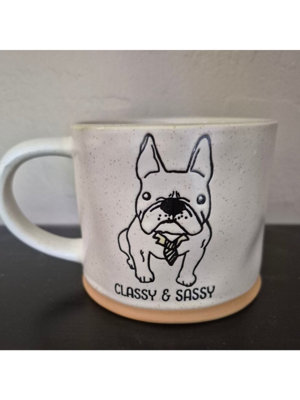 Classy & Sassy Frenchie Coffee Mug Speckled Ceramic 2023 Spectrum Designz - Picture 2 of 5
